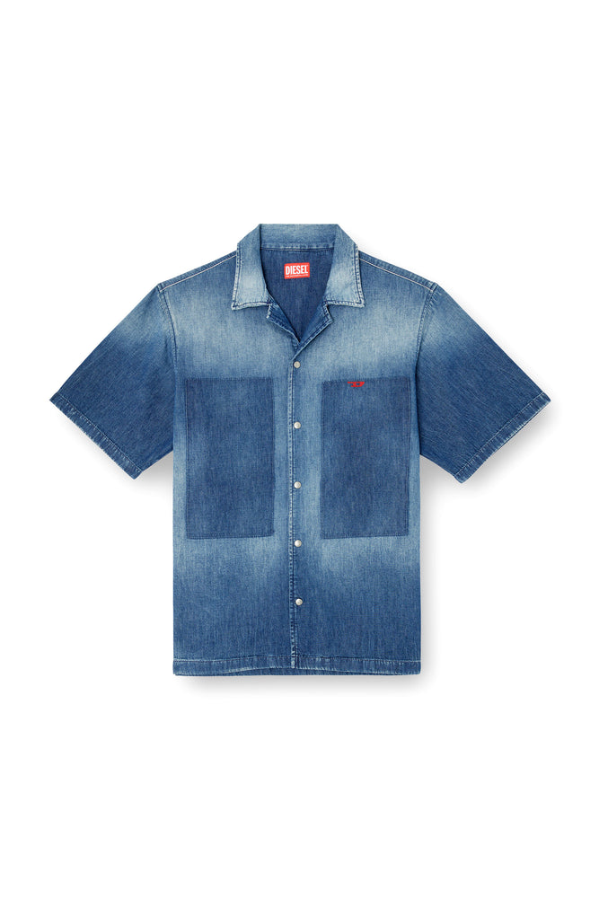 Bowling shirt in contrast-effect denim (3)