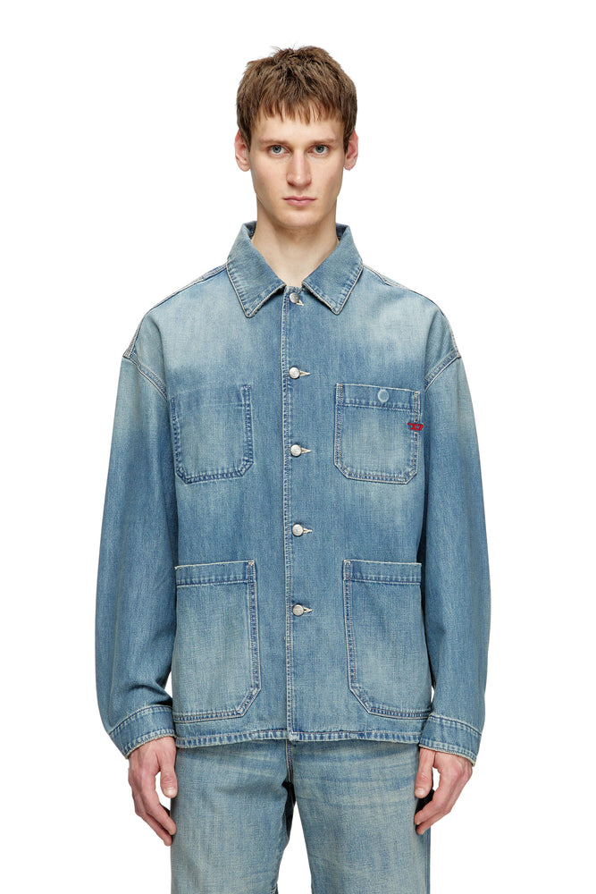 Utility-style denim jacket