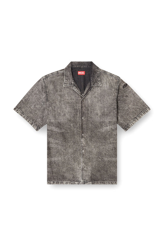 Bowling shirt in marbled denim (3)