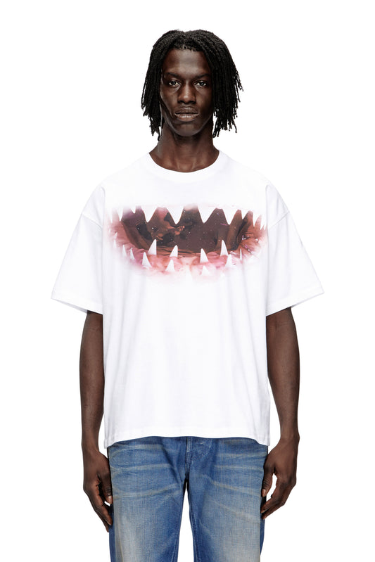 Cotton t-shirt with Shark mouth print
