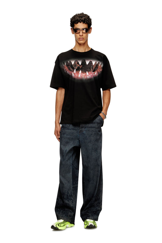 Cotton t-shirt with Shark mouth print (2)