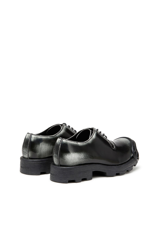 D-Hammer-Derby shoes in shiny two-tone leather (2)
