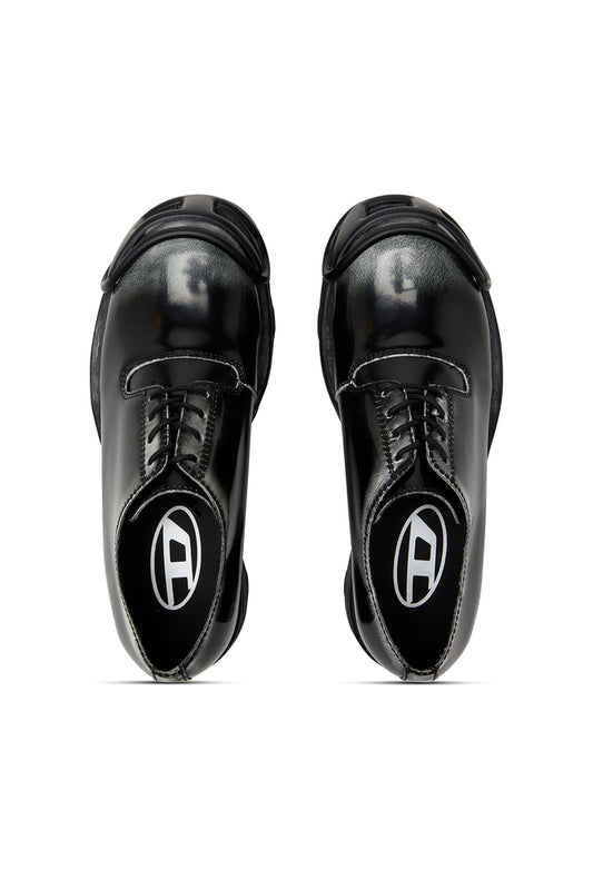 D-Hammer-Derby shoes in shiny two-tone leather (4)