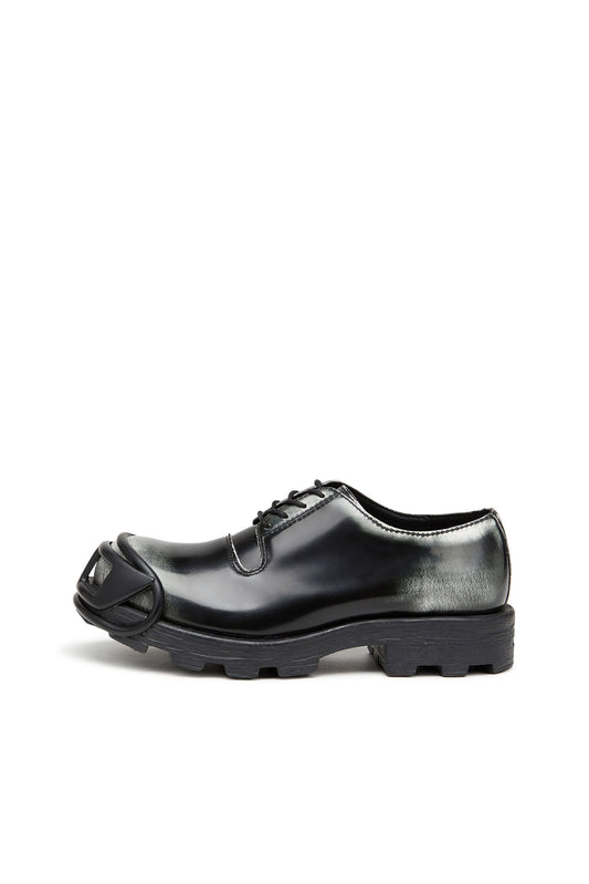 D-Hammer-Derby shoes in shiny two-tone leather (6)