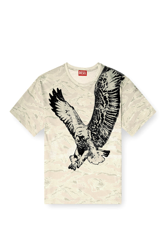 Camo T-shirt with eagle print (3)