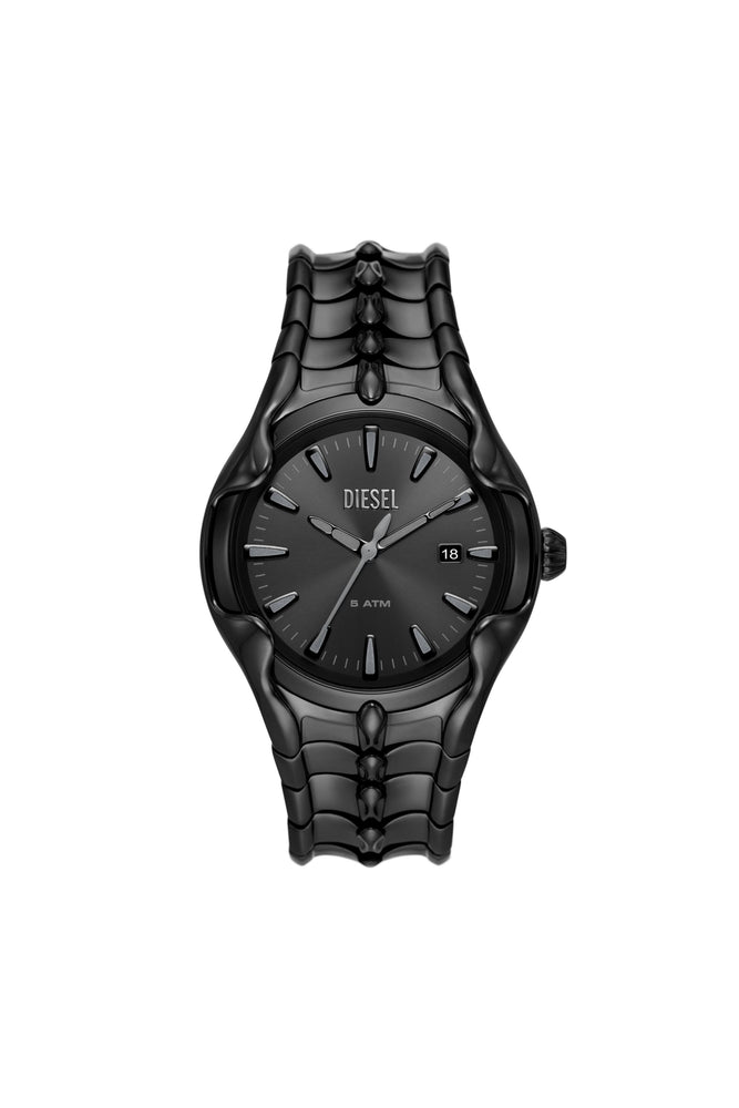 Vert Three-Hand Date Black Stainless Steel Watch