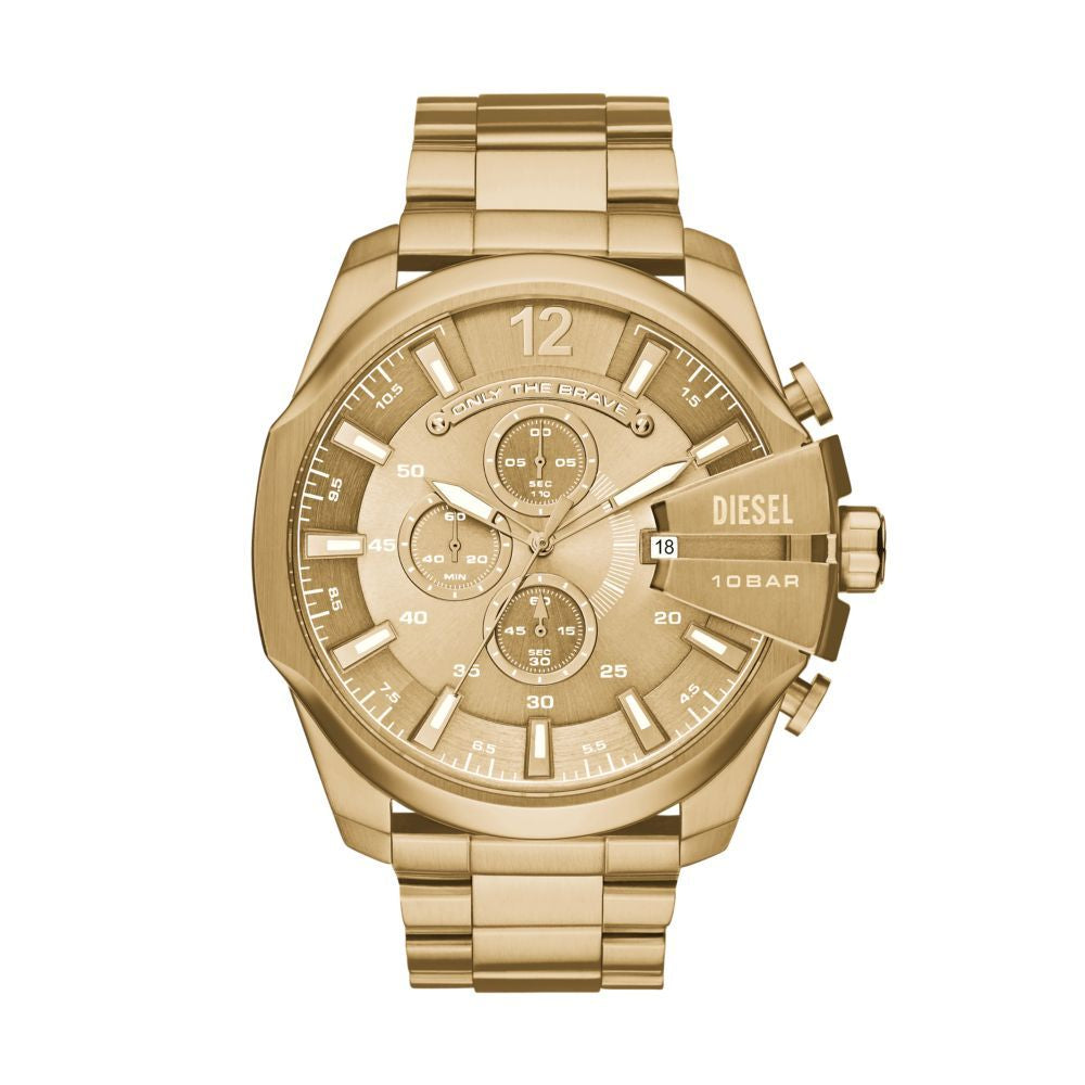Mega Chief Chronograph Gold-Tone Steel Watch
