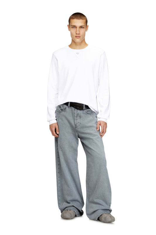 Cotton long-sleeve T-shirt with Oval D (2)