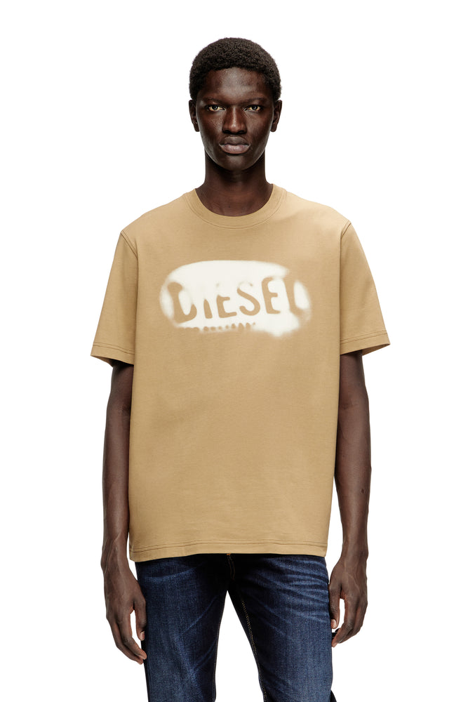 Light cotton T-shirt with faded logo
