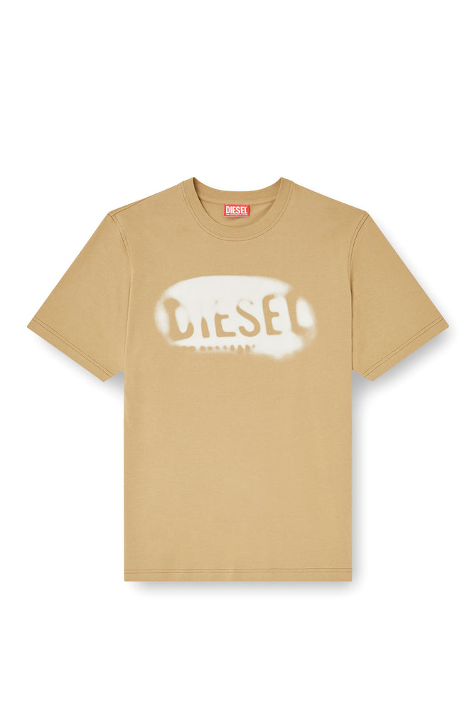 Light cotton T-shirt with faded logo (3)