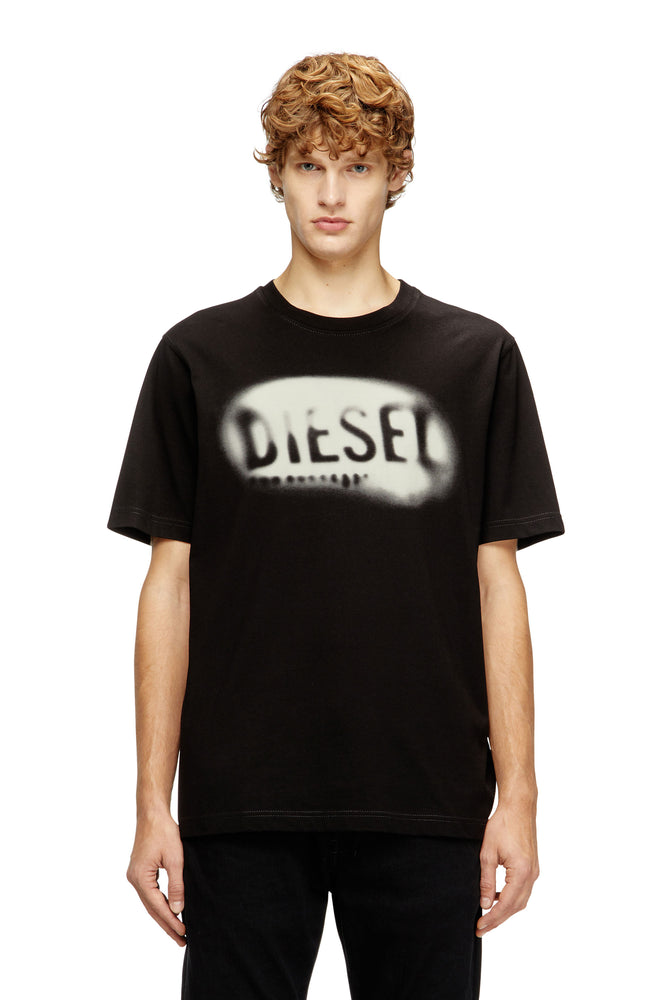 Light cotton T-shirt with faded logo