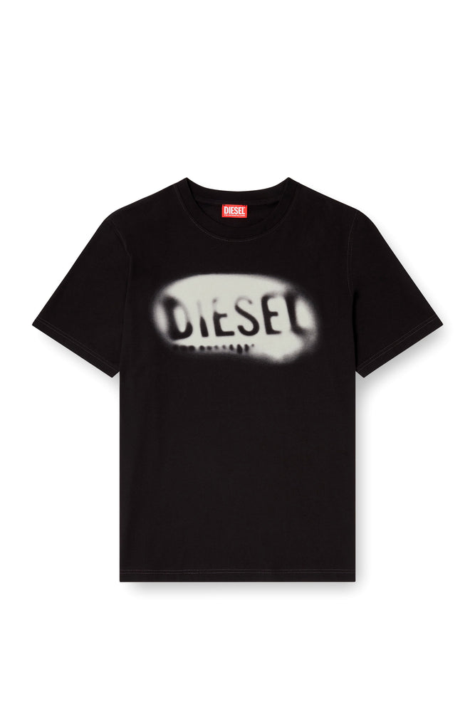 Light cotton T-shirt with faded logo (3)