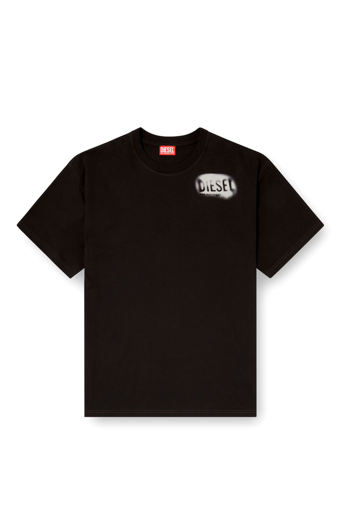 Cotton T-shirt with faded prints (3)