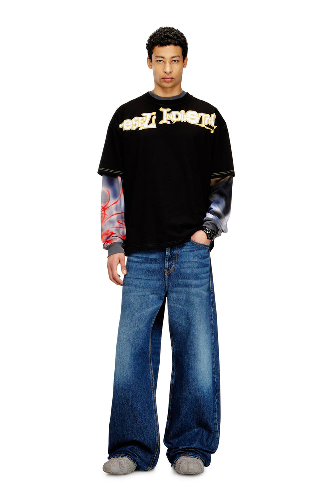 Relaxed cotton T-shirt with Industry print (2)