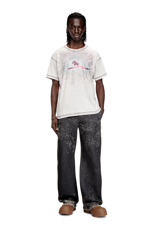 Regular T-shirt with print and studs (2)