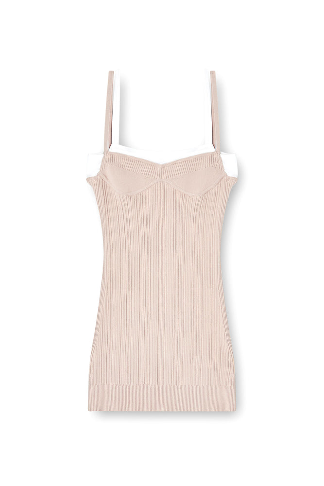Knit tank dress with layered effect (4)