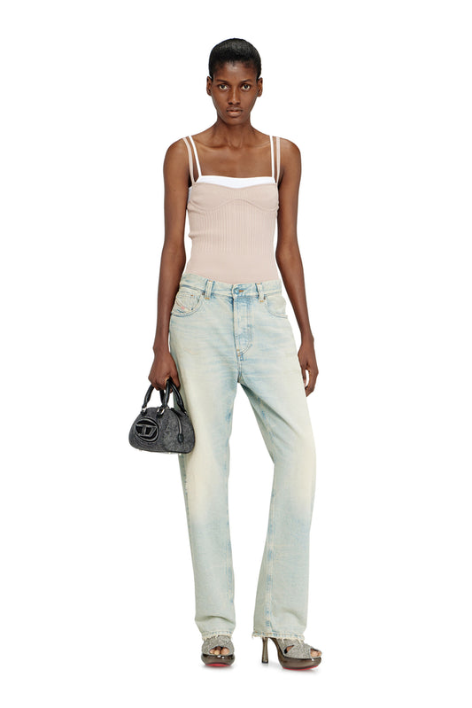 Layered cami top in ribbed knit (3)