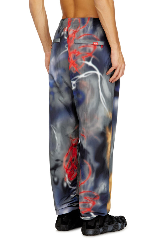 Nylon pants with all-over print (1)