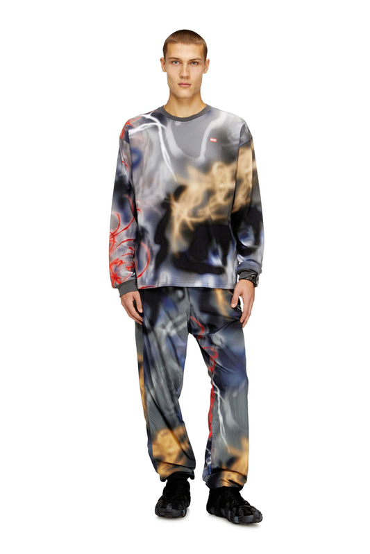 Nylon pants with all-over print (2)