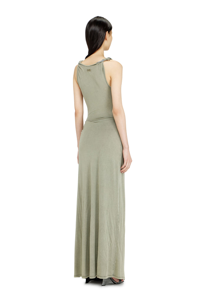 Jersey maxi dress with twisted details (1)
