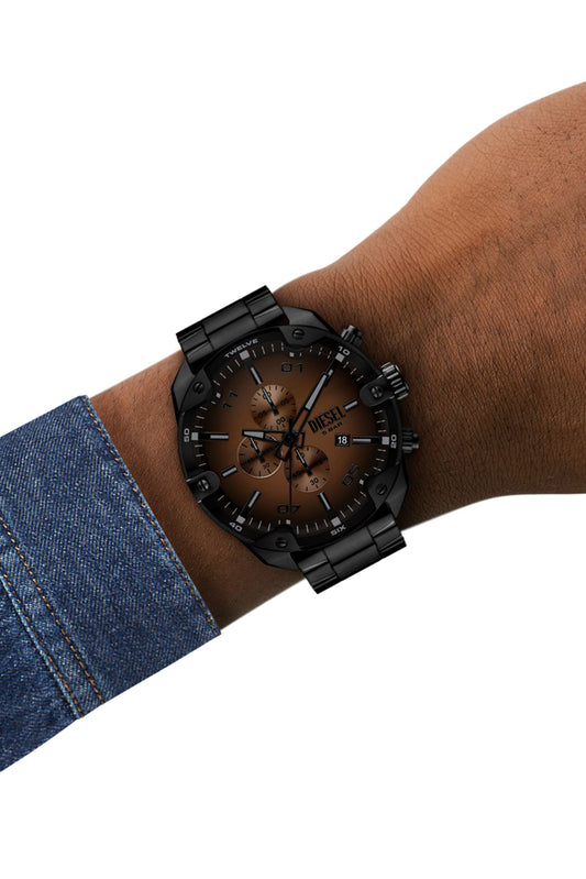 Spiked black stainless steel watch (3)