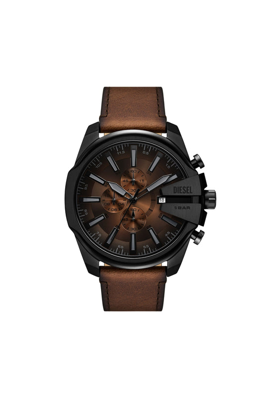 Mega Chief Slim Chronograph Brown Leather Watch