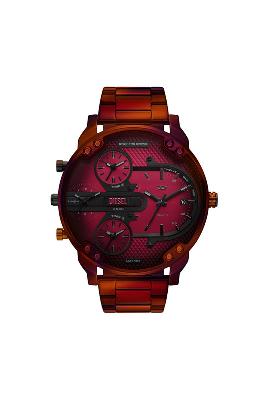 Mr. Daddy Slim Multi-Movement Red Stainless Steel Watch