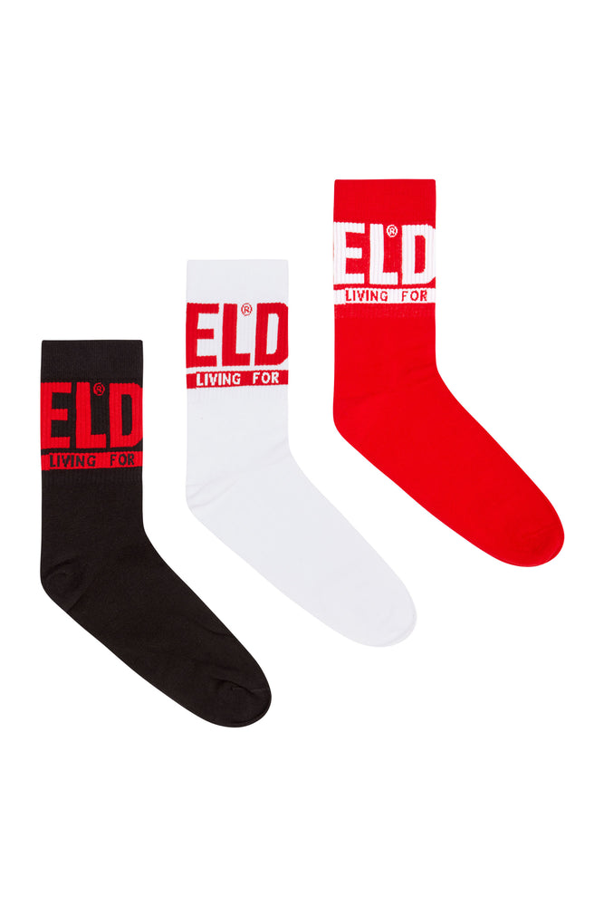 3-pack of logo cuff socks