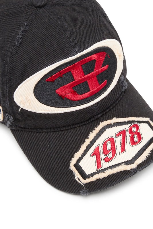 Baseball cap with embroidered patches (2)