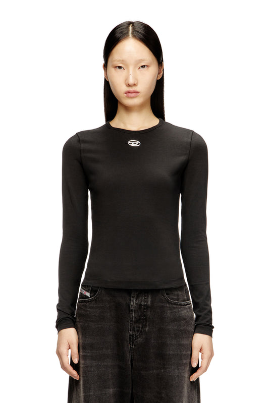 Cotton sweater with Oval D logo