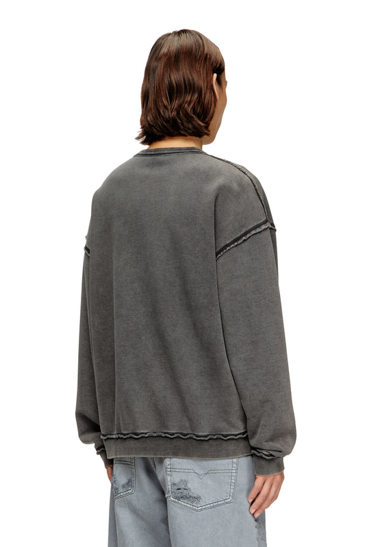 Cotton sweatshirt with appliqué logo (1)