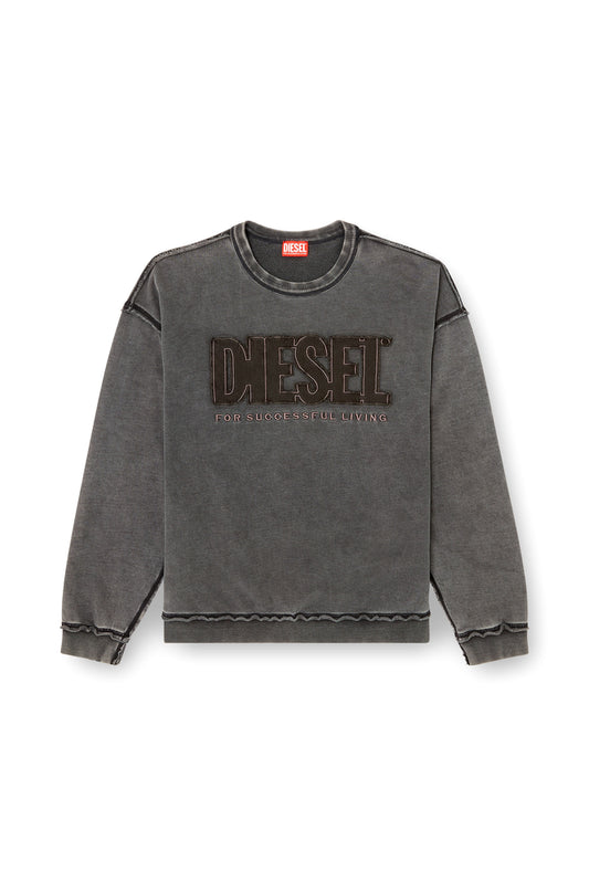 Cotton sweatshirt with appliqué logo (3)