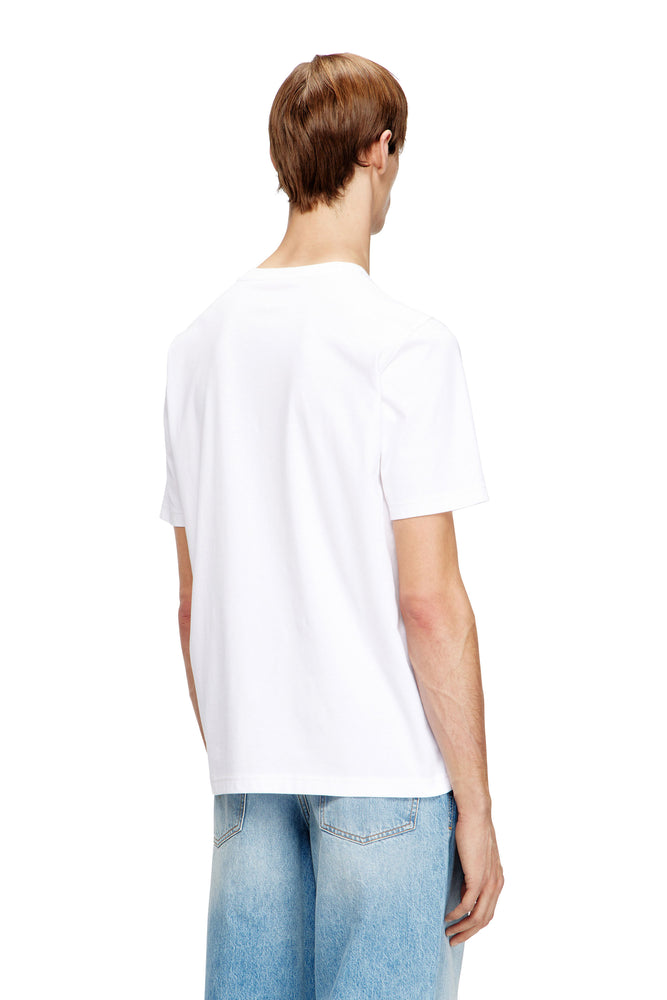 Regular cotton T-shirt with puff print (1)