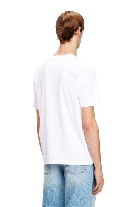 Regular cotton T-shirt with puff print (1)