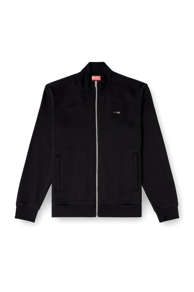 Zipped sweatshirt with metal Diesel plaque (3)