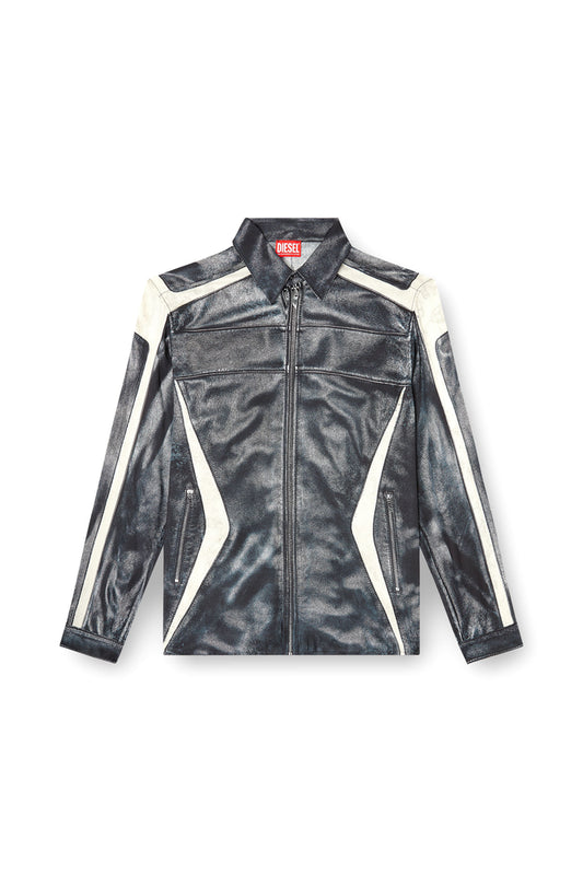 Printed viscose shirt with front zip closure (3)