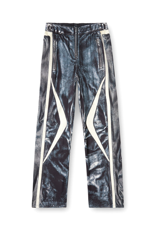 Biker-trompe l'oeil satin track pants (3)