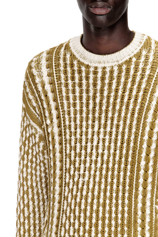 Reverse-print cable-knit jumper (2)