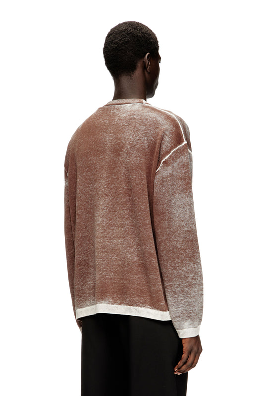Cardigan with faded reverse print (1)