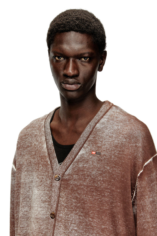 Cardigan with faded reverse print (2)