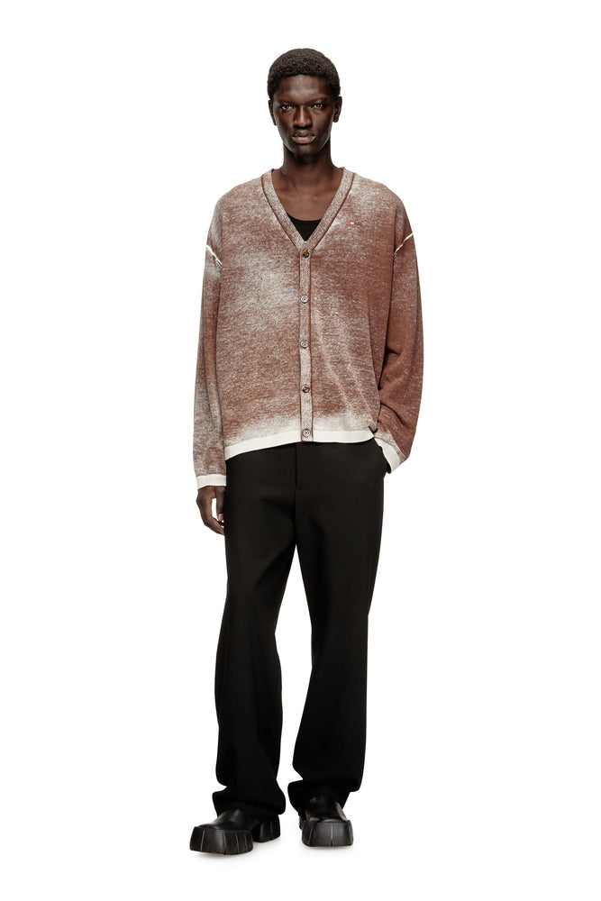 Cardigan with faded reverse print (3)
