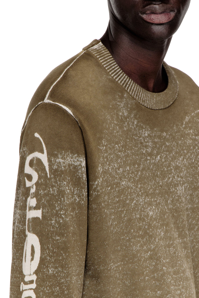 Faded reverse-print jumper with lettering (2)