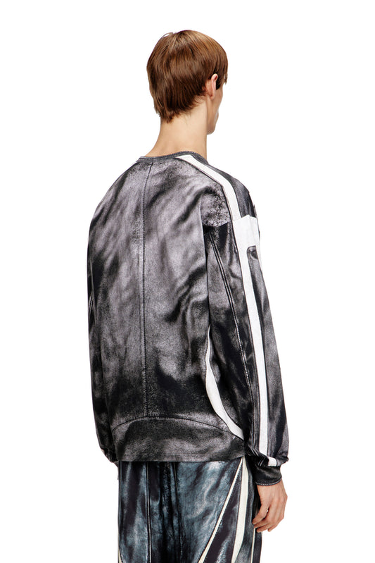Long-sleeve T-shirt with trompe l'oeil print (1)