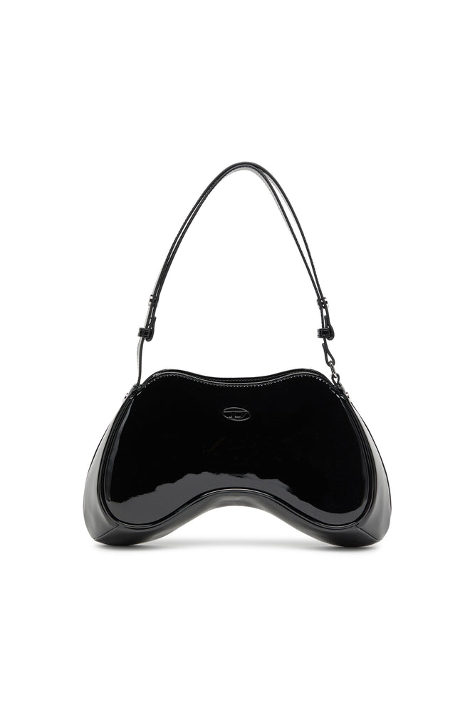 Play-Glossy crossbody bag with tonal logo