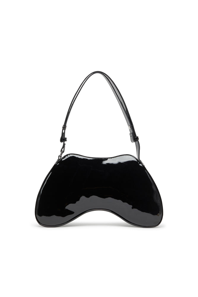 Play-Glossy crossbody bag with tonal logo (1)