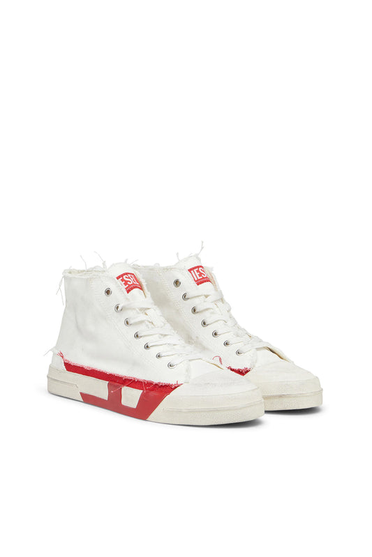 S-D-Verse-Distressed high-top sneakers in canvas (1)