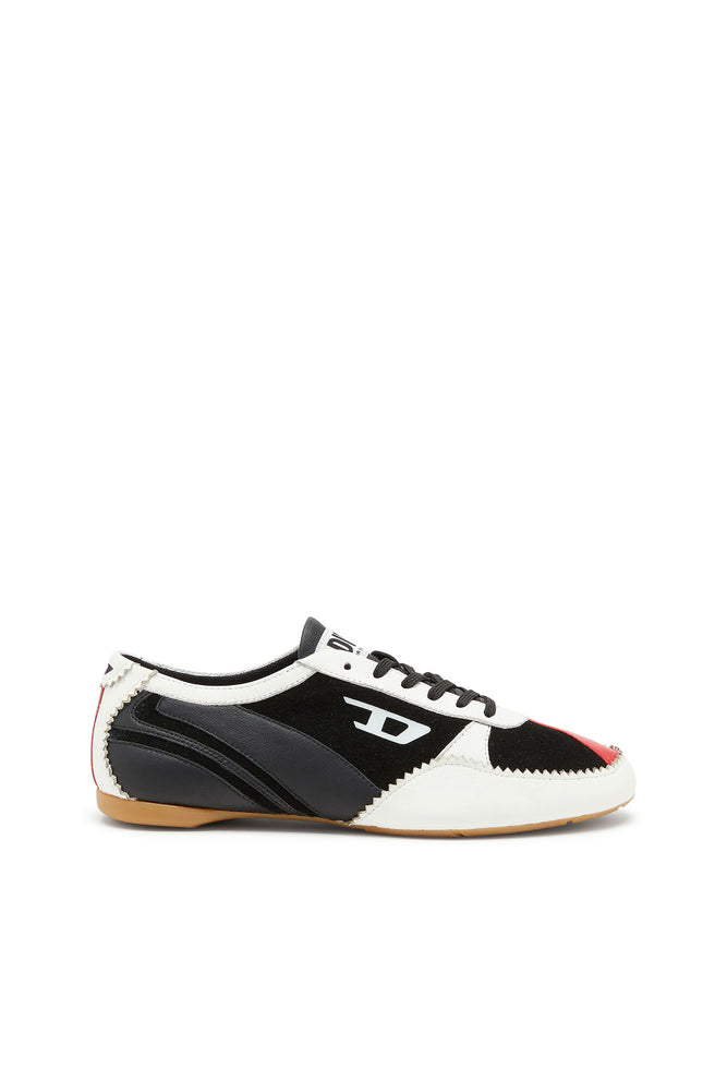 D-Mile-Flat sneakers in leather and suede