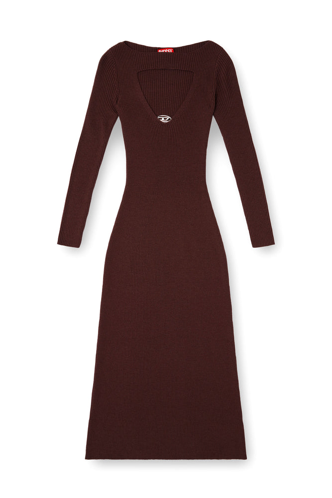 Midi wool dress with inlay (4)