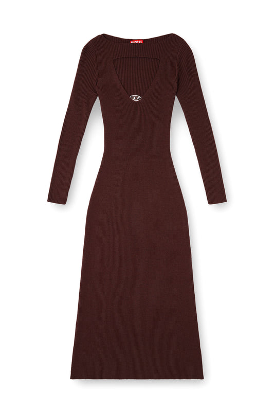 Midi wool dress with inlay (4)