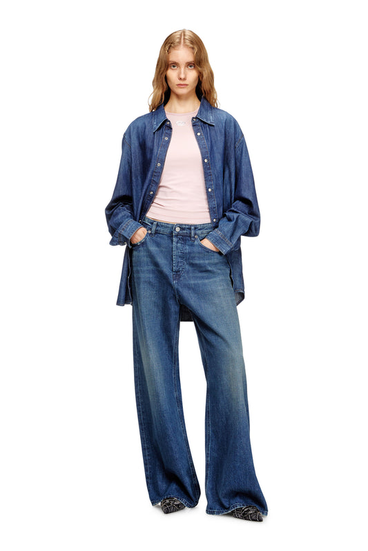 Slim T-shirt with metallic Oval D (2)